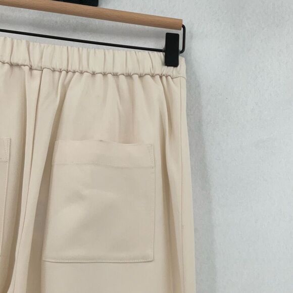 NWT Frances Valentine White Quincy Stretch Pull On Cropped Trouser Pants Size XS - Picture 6 of 10